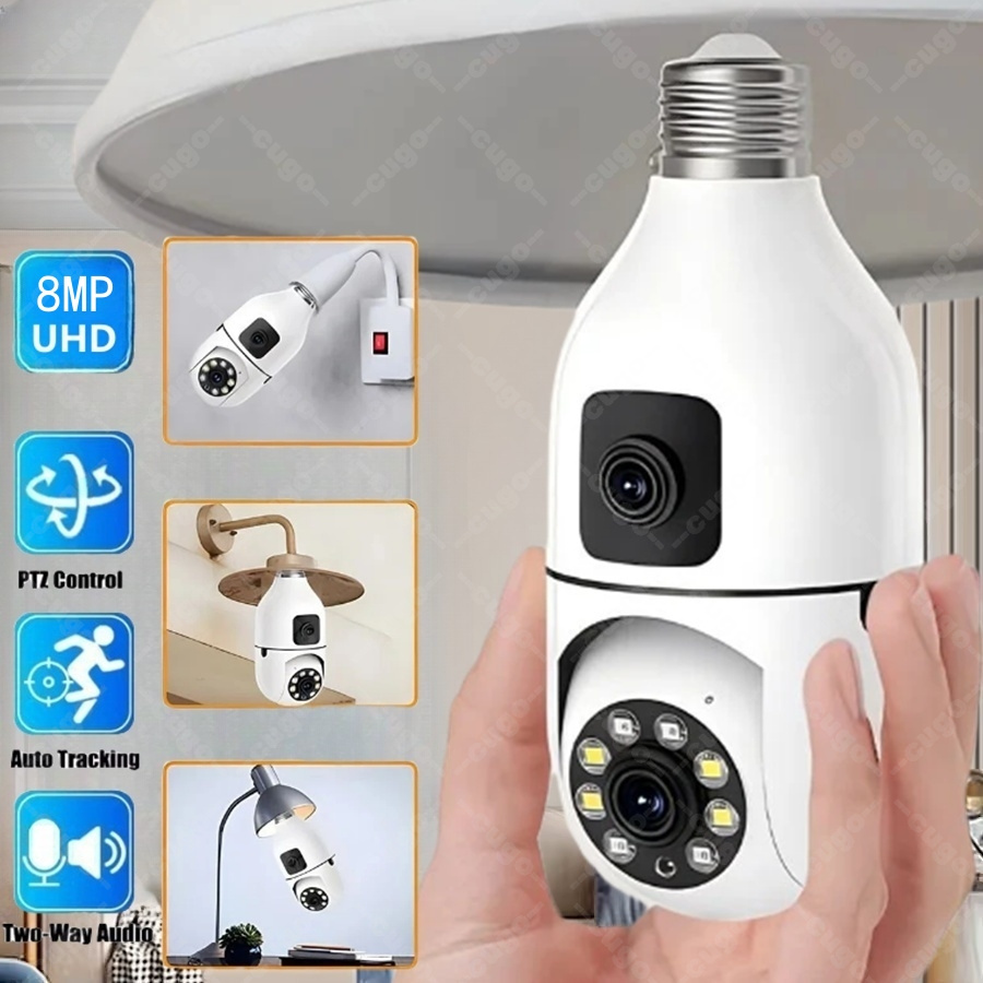 Baby Nursery Camera - Камера видеонаблюдения E27 с лампой, 8