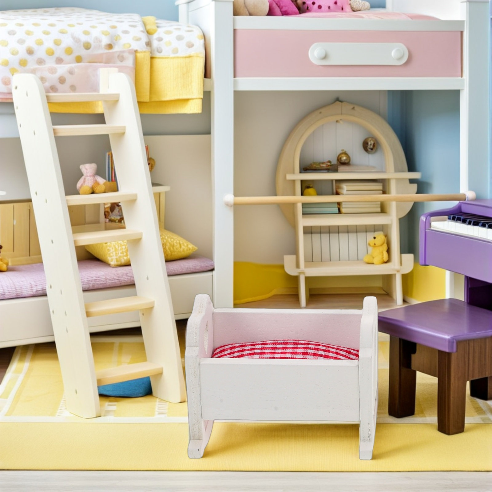 Baby Nursery Furniture Sets - 3 шт. миниатюрной детской кроватки для