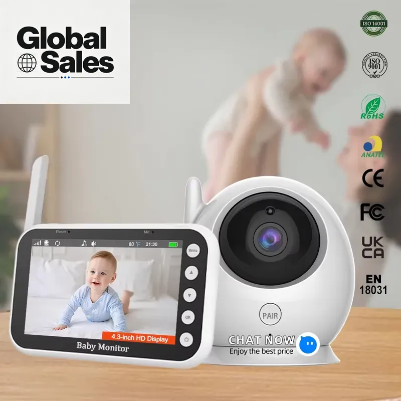 Baby Nursery Camera - 4,3-дюймовая видеоняня с удаленной камерой, двусторонней