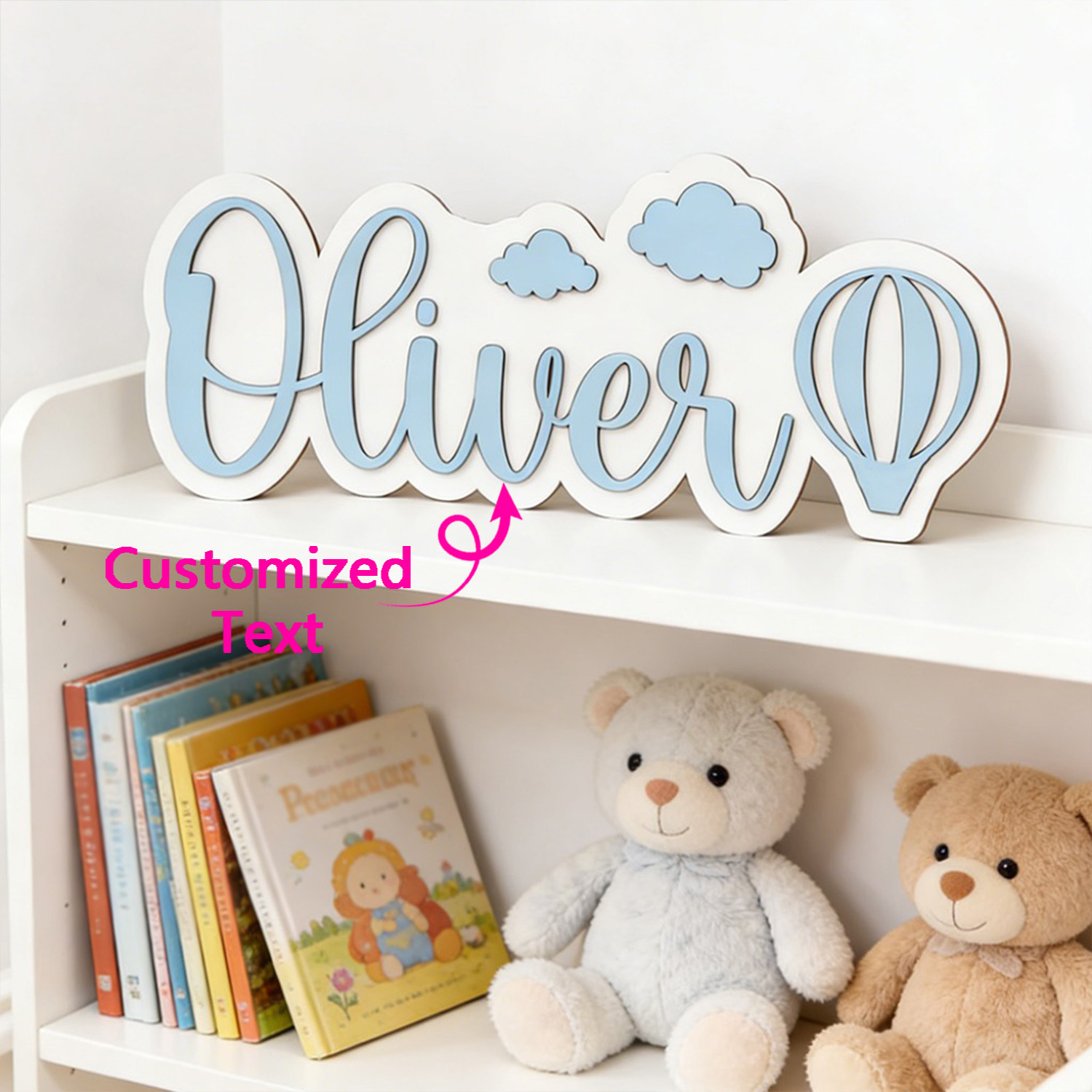 Baby Nursery Letters - Персонализированная табличка для комнаты с воздушным