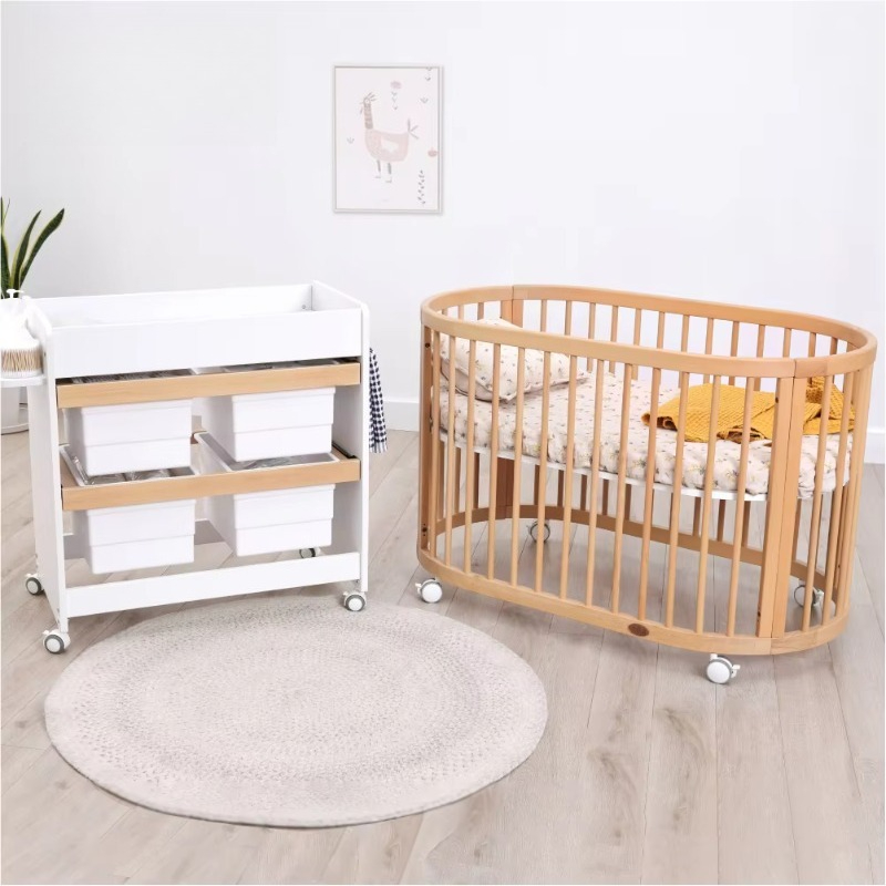 Baby Nursery Furniture Sets - Многофункциональный комплект детской мебели-трансформер 3-в-1 деревянная
