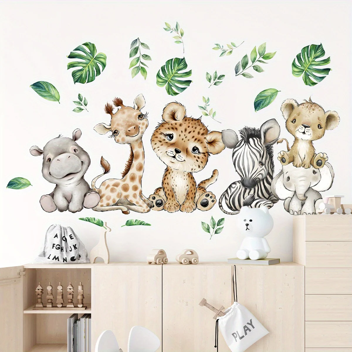 1 шт., милый бегемот, тигр, сл – обзор и цена Baby Nursery Vinyl