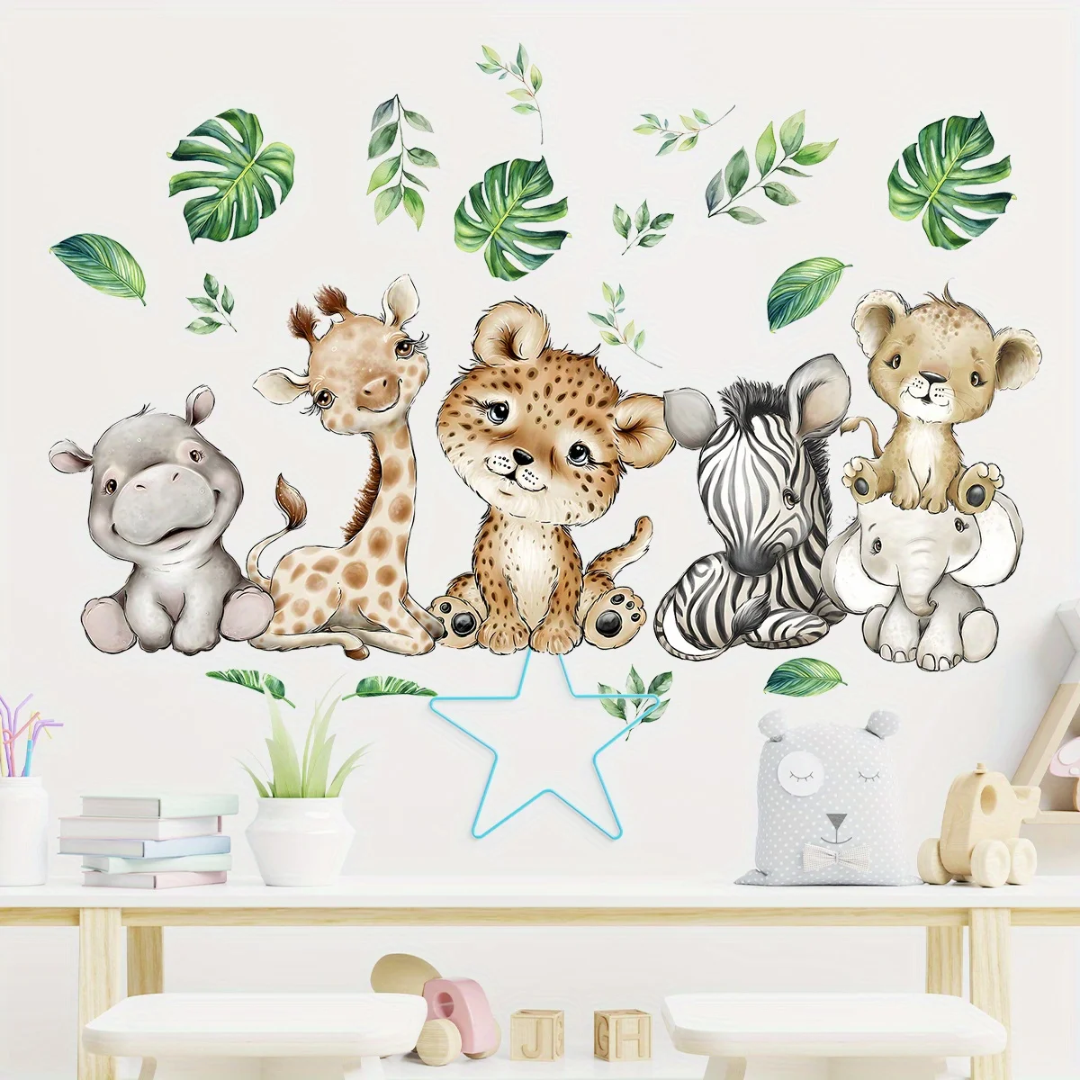1 шт., милый бегемот, тигр, сл – обзор и цена Baby Nursery Vinyl