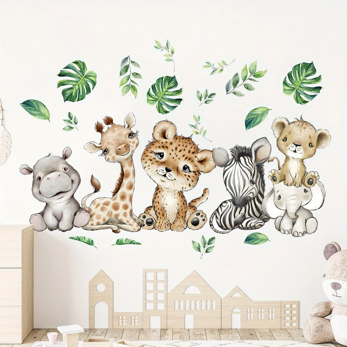 1 шт., милый бегемот, тигр, сл – обзор и цена Baby Nursery Vinyl
