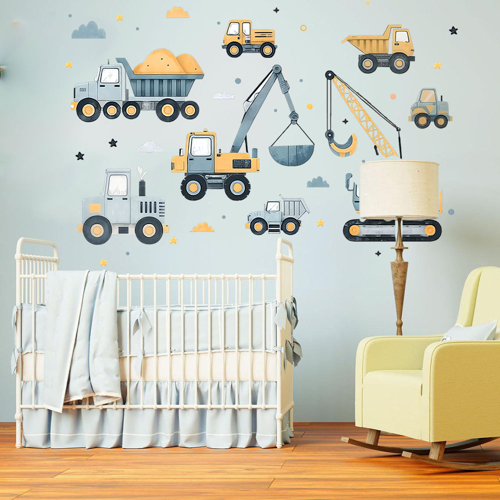 Набор автомобилей-экскаваторов – обзор и цена Baby Nursery Vinyl