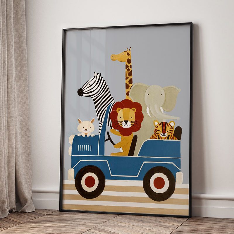 Забавные мультяшные животные:  – обзор и цена Baby Nursery Wall Decor