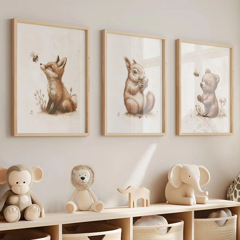 Постеры с животными: медведь,  – обзор и цена Baby Nursery Wall Decor