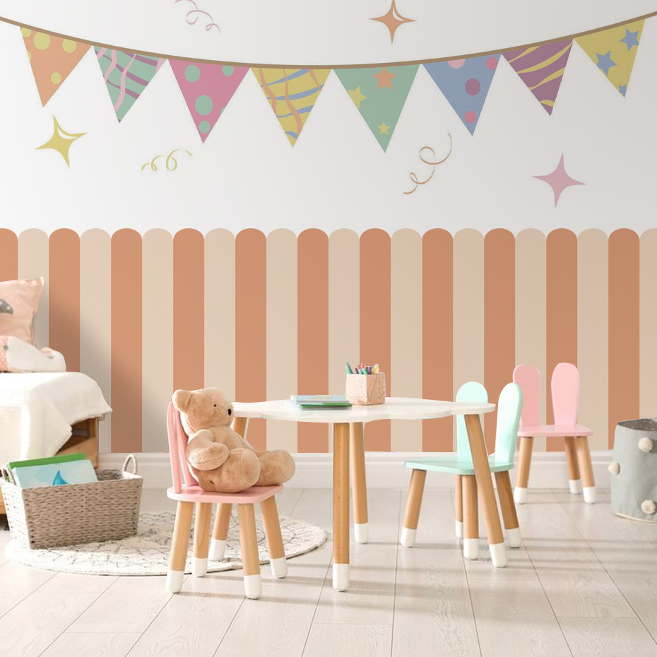Многоцветные обои с дугой в ве – обзор и цена Baby Nursery Vinyl